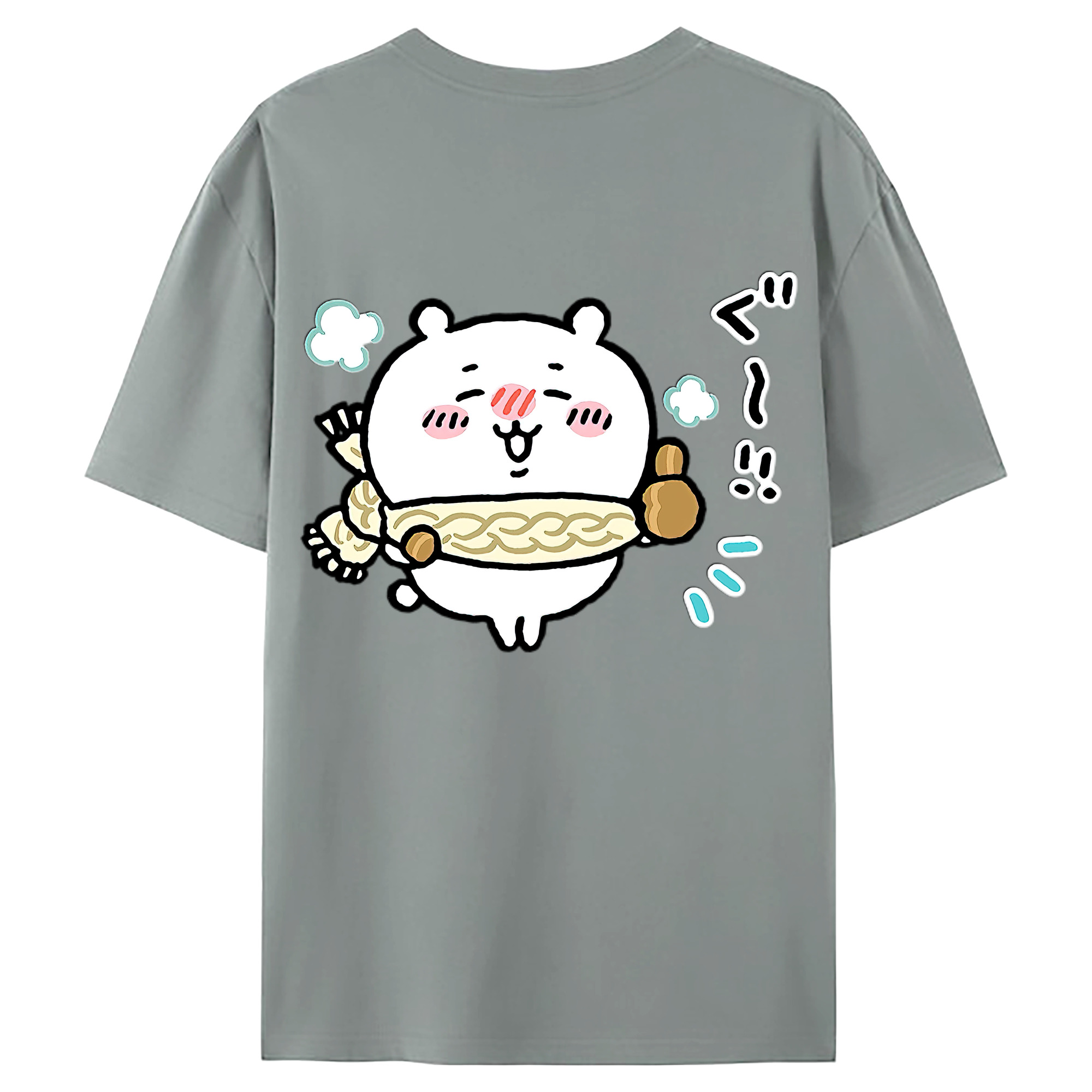 （画像用） ちいかわ ちいかわ Chii-kawa chiikawa 綿100％ メンズ半袖Tシャツ（バックプリント） 通気性